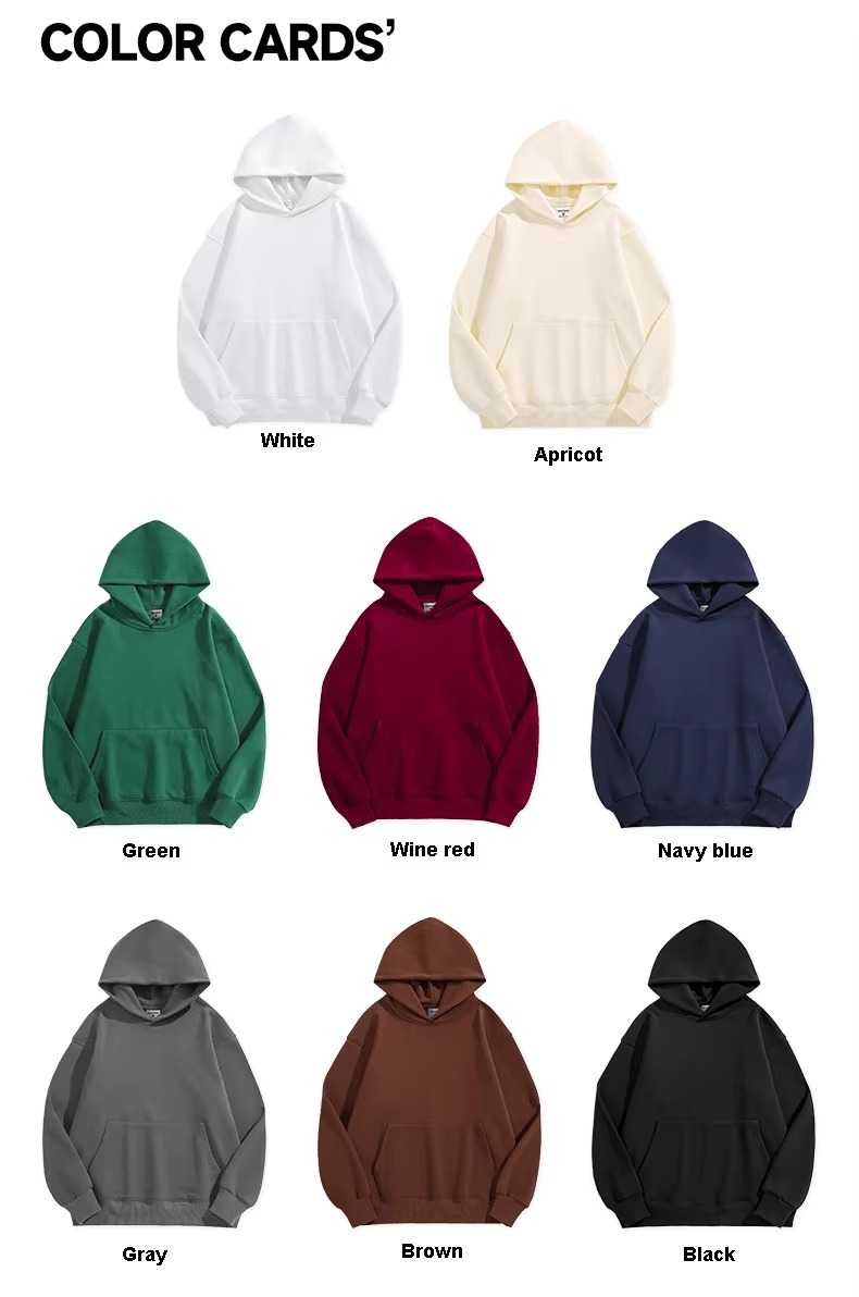 custom unisex hoodies pullover cotton fleece 500gsm heavyweight hoodie no drawstring vintage oversized men's hoodies sweatshirts